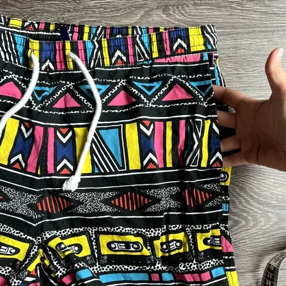 H&M Swim Trunks Bundle of 2 Men's Size Medium 32 Tribal Blue Shorts Pocket 3" 5" - Picture 5 of 8